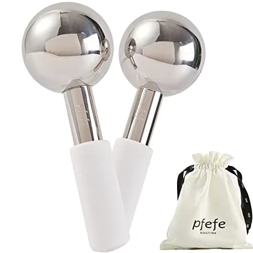 pfefe Ice Globes for Face & Eyes, Unbreakable Stainless Steel Cryo Sticks 2-Pack | Soothe Puffiness & Headaches thumbnail 1
