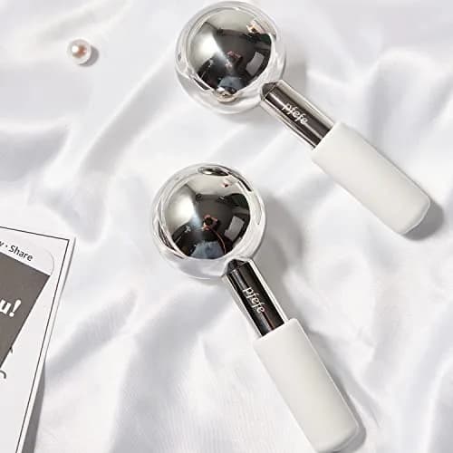 pfefe Ice Globes for Face & Eyes, Unbreakable Stainless Steel Cryo Sticks 2-Pack | Soothe Puffiness & Headaches thumbnail 7