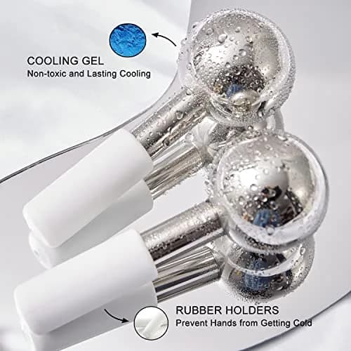 pfefe Ice Globes for Face & Eyes, Unbreakable Stainless Steel Cryo Sticks 2-Pack | Soothe Puffiness & Headaches thumbnail 3