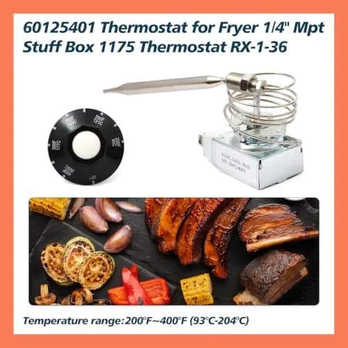 Lisnhlin Thermostat RX-1-36 for Fryer 1/4" Mpt Stuff Box | Deep Fryer 200-400°F thumbnail 4