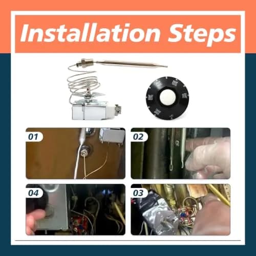 Lisnhlin Thermostat RX-1-36 for Fryer 1/4" Mpt Stuff Box | Deep Fryer 200-400°F thumbnail 2