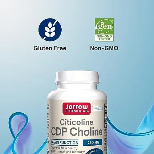 Jarrow Formulas Citicoline CDP Choline 250 MG Capsules (1440 Count, 250 mg) | Supports Brain Health, Performance & Memory thumbnail 5