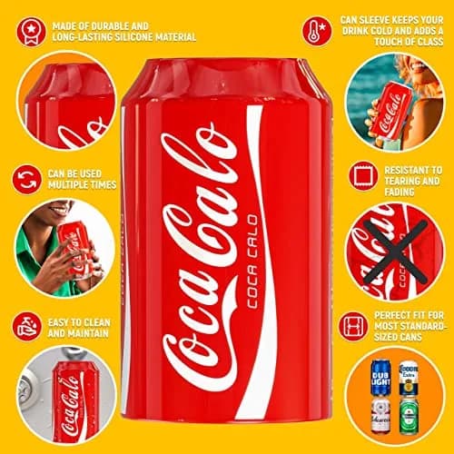 Skywin Silicone Can Covers that Look Like Soda 12 oz (355 ml) - 10 Pack | Fun Beverage Insulators for Parties & Outdoors thumbnail 9