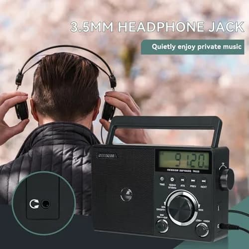 Retekess TR635 Portable Digital Radio | AM FM Shortwave Radio for Seniors & Travel thumbnail 8