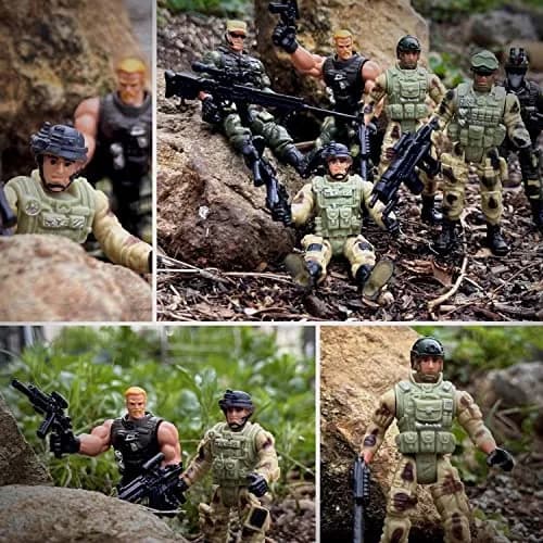MQSTARSRISE Army Men Action Figures with Weapons | Detachable & Safe Plastic Playset thumbnail 4