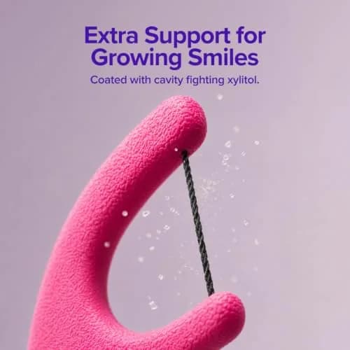 Burst Kids Flossers 90 Count | Strawberry Aroma | Ergonomic, Biodegradable, No-Shred Floss thumbnail 5