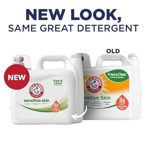 ARM & HAMMER Sensitive Skin Free & Clear Liquid Laundry Detergent | Gentle on Skin, Powerful on Dirt, 140 Fl Oz thumbnail 2