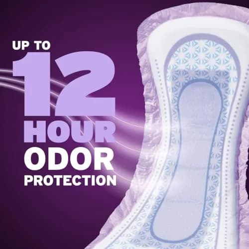Poise Overnight Incontinence Pads for Women, 8 Drop Extra Coverage, 36 Count (1.56 kg) thumbnail 5