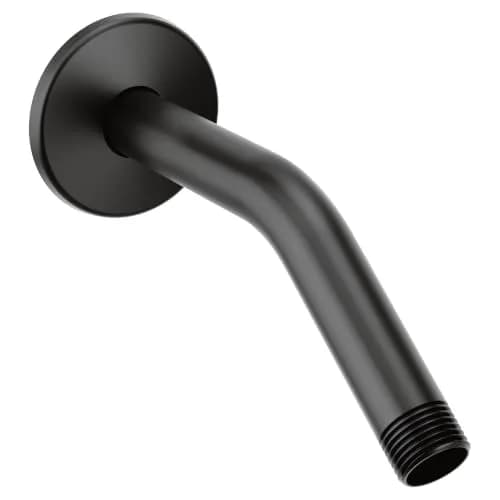 Moen 8-inch Wall Mount Curved Shower Arm | Matte Black Finish, 8" Reach, Bathroom thumbnail 1