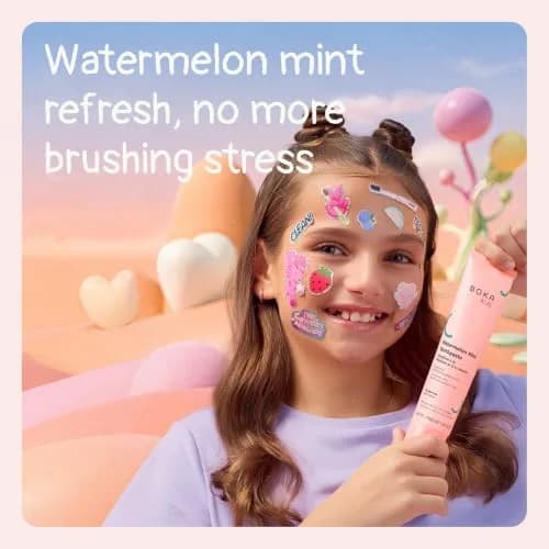 Boka Fluoride-Free Kids Toothpaste Watermelon Mint Nano Hydroxyapatite 113g (4 oz) | Enamel Strengthening thumbnail 6