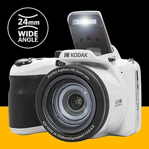 KODAK PIXPRO AZ425 20MP Digital Camera, 42x Optical Zoom, 1080p Full HD Video, White | 20.68 MP Effective Still Resolution thumbnail 5