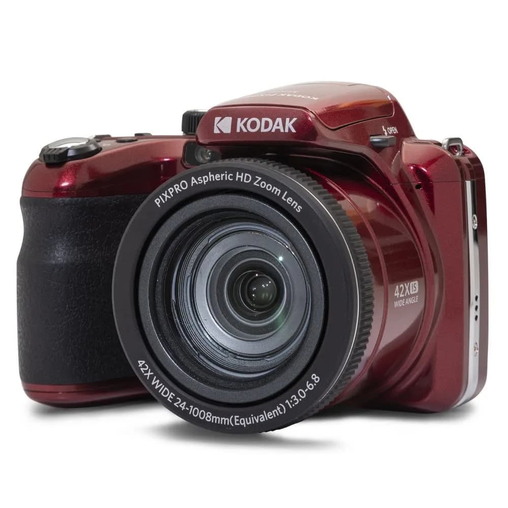 KODAK PIXPRO AZ425 20MP Digital Camera, 42x Optical Zoom, 1080p Full HD Video, White | 20.68 MP Effective Still Resolution — Red