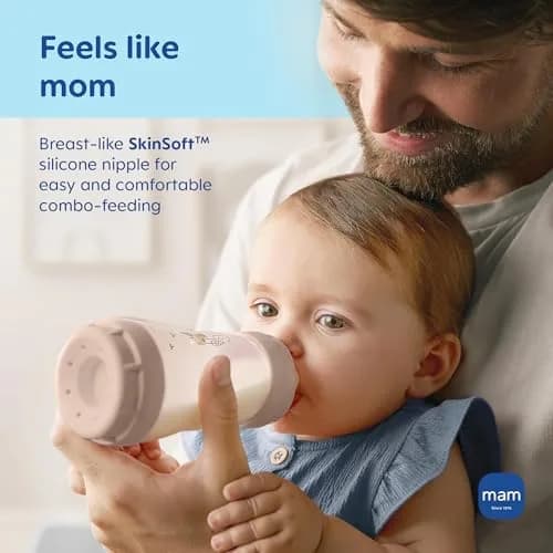 MAM Baby Bottle Anti-Colic Slow Flow Nipples 4 Pack | Breast-Like Silicone for All MAM Bottles thumbnail 6