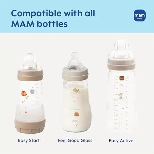 MAM Baby Bottle Anti-Colic Medium Flow Nipples | Fits All MAM Bottles, 4 Pack thumbnail 5