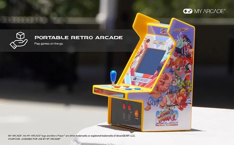 My Arcade Super Street Fighter II Micro Player Pro: Capcom Games, Classic Arcades, 2 Games in 1 (4 AA Batteries Not Included, USB-C Not Included) thumbnail 2