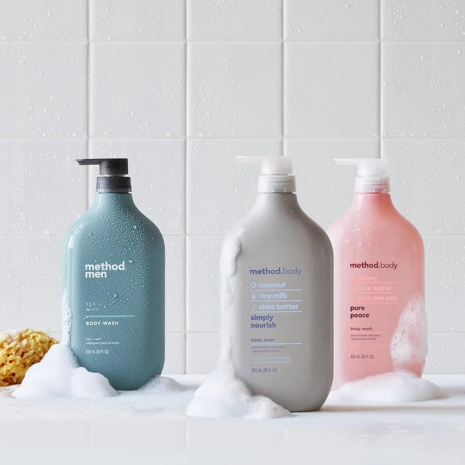 Method Pure Peace Body Wash with Peony, Rose Water & Pink Sea Salt, 794g (28 oz) | Gentle Hydrating Cleanser thumbnail 7
