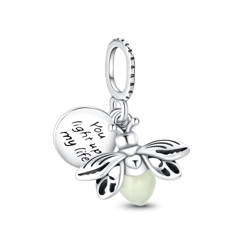HappyStar 925 Sterling Silver Charms for Bracelets & Necklaces | Bead Pendants with Zirconia (4.6mm & 5mm holes) | Gift for Couples & Sisters thumbnail 6