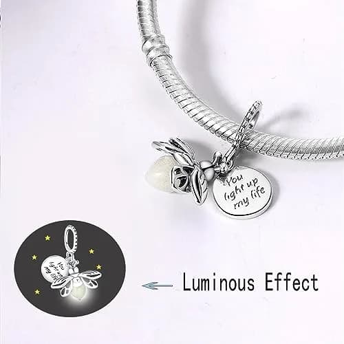 HappyStar 925 Sterling Silver Charms for Bracelets & Necklaces | Bead Pendants with Zirconia (4.6mm & 5mm holes) | Gift for Couples & Sisters thumbnail 3