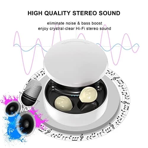 Xmenha Smallest Invisible Wireless Earbuds | Ultra Mini Bluetooth Micro Sleep Earphones thumbnail 8