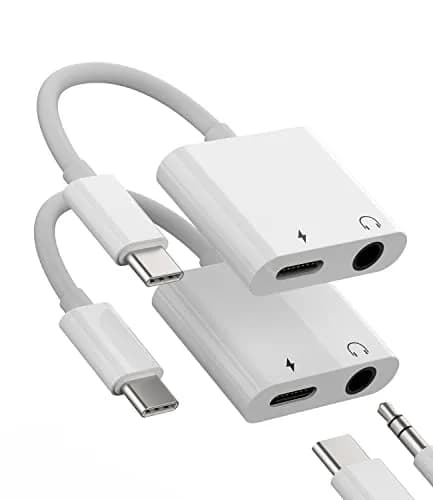 Zoyuzan USB-C to 3.5mm Headphone Audio Jack Adapter 2 Pack | Music + Charging thumbnail 1