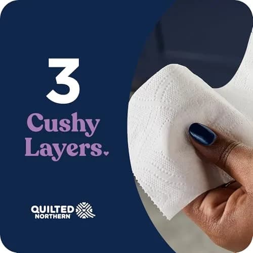 Quilted Northern Ultra Plush Toilet Paper, 32 Mega Rolls (11,360 Sheets Total) | 3X Thicker, 3-Ply Soft Unscented Bath Tissue thumbnail 4