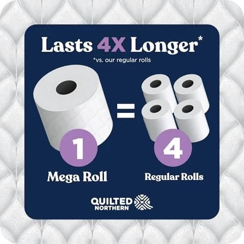 Quilted Northern Ultra Plush Toilet Paper, 18 Mega Rolls (4590 Sheets Total) | 3X Thicker, 3-Ply Soft Toilet Tissue thumbnail 8