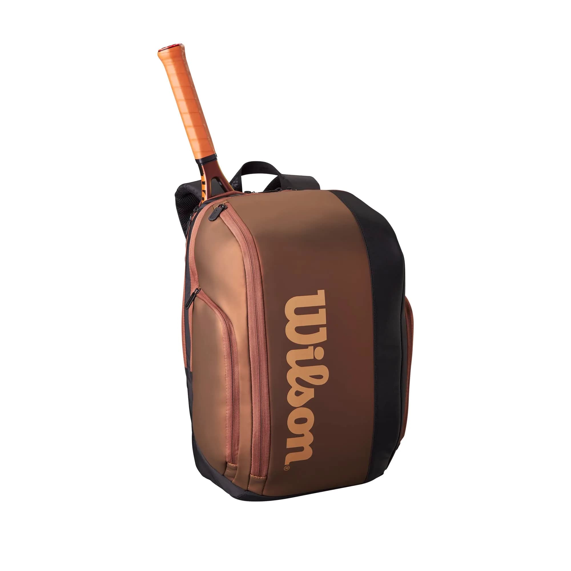 Wilson Pro Staff V14 Super Tour Tennis Backpack - Brown | Holds up to 2 Rackets, Laptop & Snacks - main product image