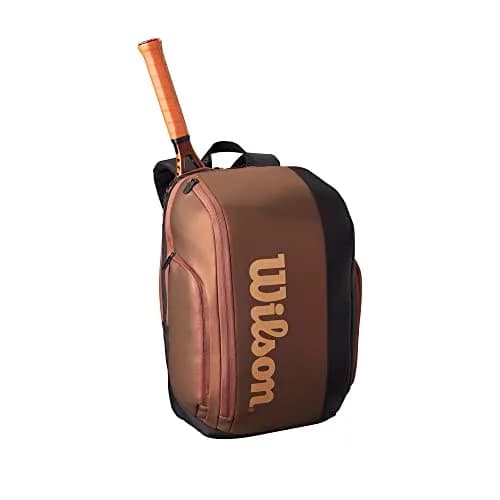 Wilson Pro Staff V14 Super Tour Tennis Backpack - Brown | Holds up to 2 Rackets, Laptop & Snacks thumbnail 1