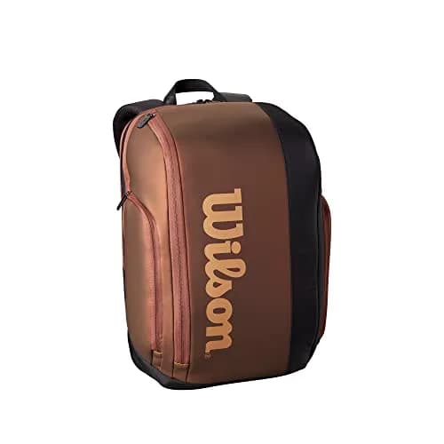 Wilson Pro Staff V14 Super Tour Tennis Backpack - Brown | Holds up to 2 Rackets, Laptop & Snacks thumbnail 2