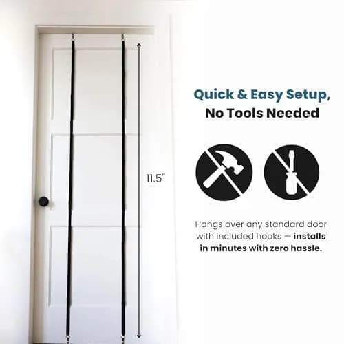 Jokari Over-the-Door Hat Rack Organizer 4 Pack | Holds 32+ Hats | Black thumbnail 5