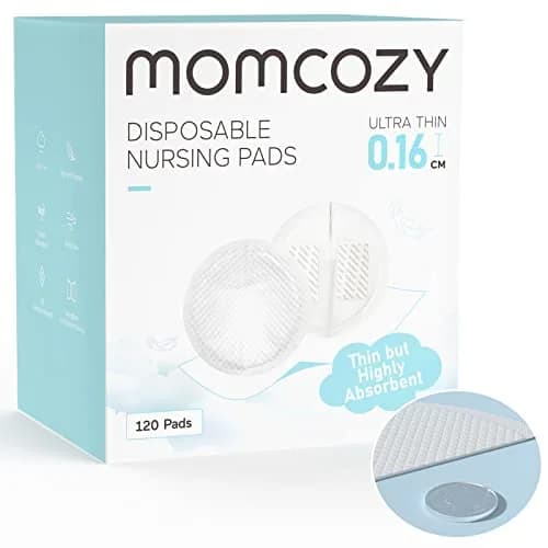 Momcozy Ultra-Thin Disposable Nursing Pads 120 Count | Breathable, Ultra-Absorbent, No-Leak thumbnail 1