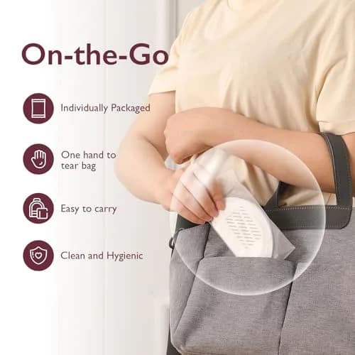 Momcozy Ultra-Thin Disposable Nursing Pads 120 Count | Breathable, Ultra-Absorbent, No-Leak thumbnail 9