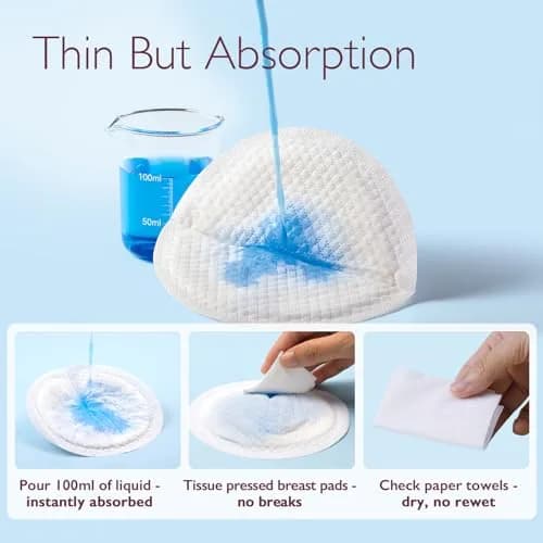 Momcozy Ultra-Thin Disposable Nursing Pads 120 Count | Breathable, Ultra-Absorbent, No-Leak thumbnail 3