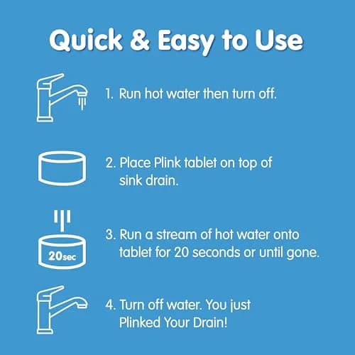 Plink Fizzy Drain Cleaner & Deodorizer Tablets, Lemon Freshener, 18 Count | Fizzing & Freshening Drain Odors thumbnail 3