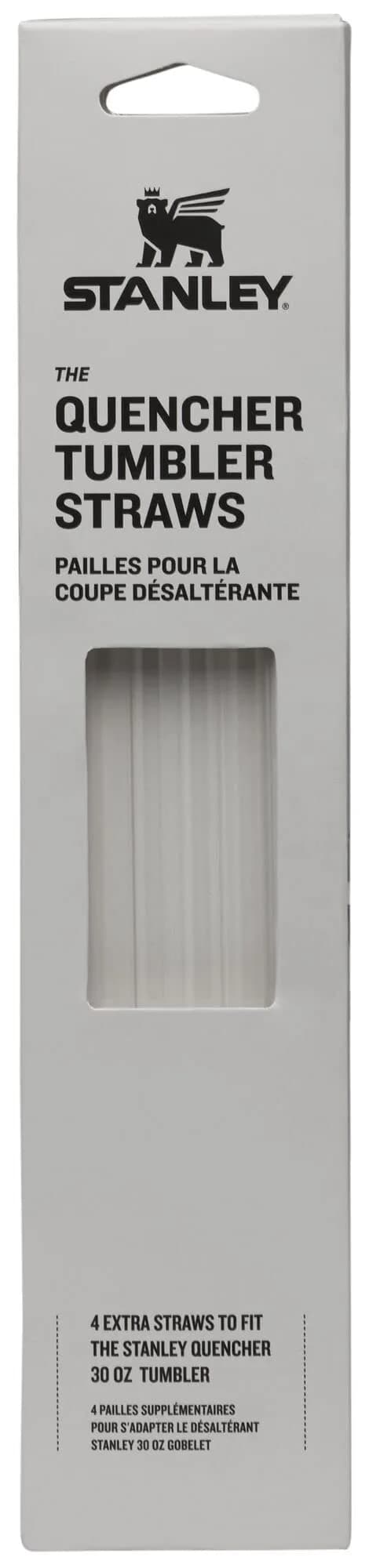 STANLEY Quencher Tumbler Straws for 30 oz | Reusable Stainless Steel Replacement Straws | BPA-Free | 4-Pack