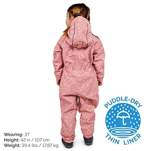 JAN & JUL Puddle-Dry Rain Play Suit Toddler 2T (10000mm Waterproof, 5000g Breathable) | Lightweight Coverall for Indian Monsoons thumbnail 2