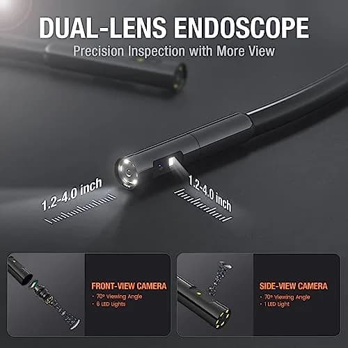 Teslong 5FT Dual Lens Probe 5mm/0.2inch Diameter Semi-Rigid Cable for MS450 Inspection Camera thumbnail 2