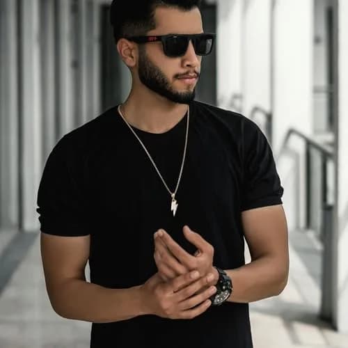 AsAlways Lightning Bolt Necklace for Men, 22"+2" Rolo Chain | Strength & Power Accessory thumbnail 2