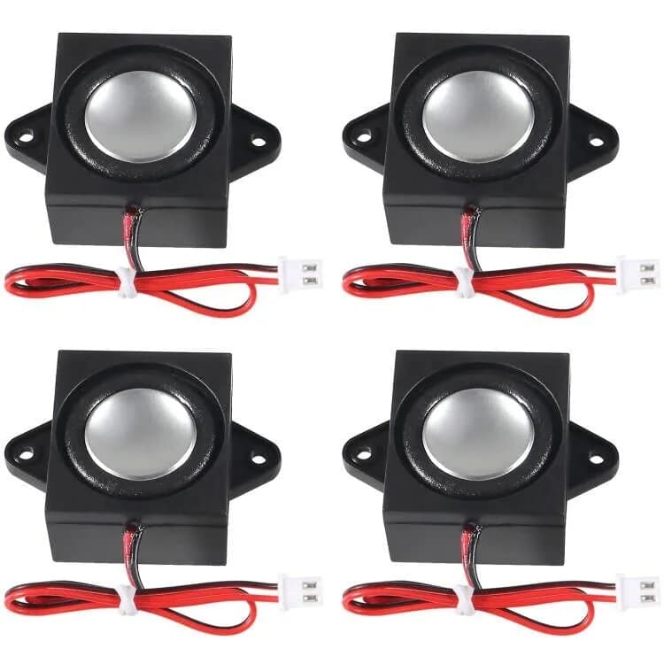 DWEII Mini Speaker 3 Watt 8 Ohm Rectangular Prism with JST-PH2.0 Interface (4-Pack, 15mm Thick) — 3W 4Ohm