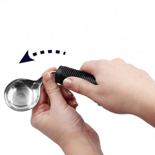 KMINA Adaptive Spoon for Arthritic Hands & Parkinsons | Bendable, Swivel, Non-Slip Handle thumbnail 2