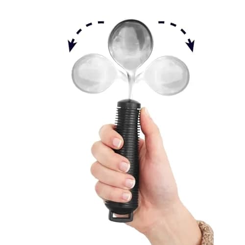 KMINA Adaptive Spoon for Arthritic Hands & Parkinsons | Bendable, Swivel, Non-Slip Handle thumbnail 3