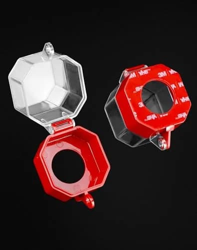 QWORK Emergency Stop Button Cover, 4 Pack Plastic Switch Protector, Impact Dust UV Resistant | Add Safety thumbnail 4