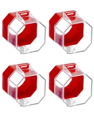 QWORK Emergency Stop Button Cover, 4 Pack Plastic Switch Protector, Impact Dust UV Resistant | Add Safety thumbnail 6
