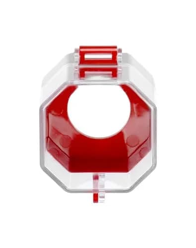 QWORK Emergency Stop Button Cover, 4 Pack Plastic Switch Protector, Impact Dust UV Resistant | Add Safety thumbnail 2