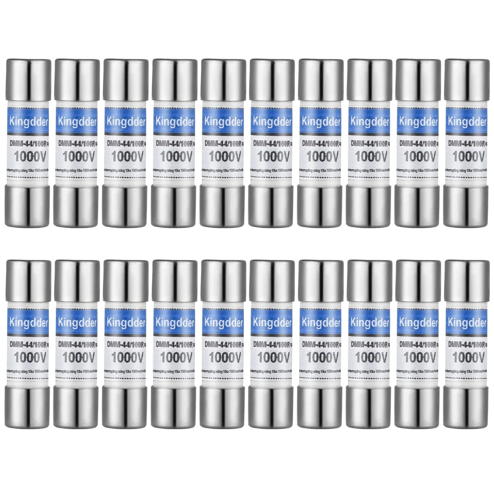 Kingdder 440MA 1000V Fast Acting Cartridge Fuses 10 x 35 mm (0.39 x 1.38 in) | Pack of 10 — Pack of 20