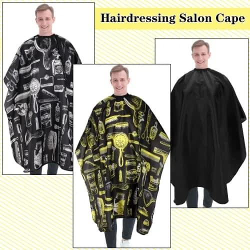 FEBSNOW 3Pcs Professional Barber Salon Hair Cutting Cape for Adults 140cm x 117cm | Water-Repellent Polyester thumbnail 5