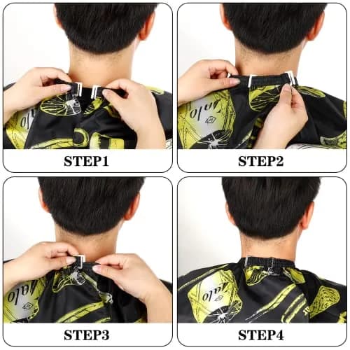 FEBSNOW 3Pcs Professional Barber Salon Hair Cutting Cape for Adults 140cm x 117cm | Water-Repellent Polyester thumbnail 4