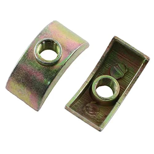 LUORNG M6 Half Moon Nut Washers 24mm (0.94in) Bronze Zinc Alloy, Pack of 12 | Furniture Hardware Connectors thumbnail 3