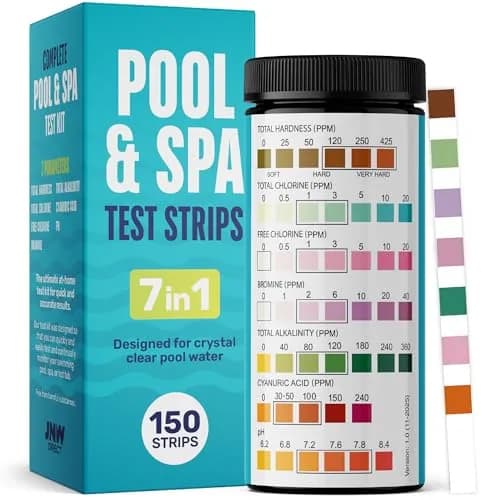 JNW Direct Pool Test Strips 150 Pack | 7-in-1 Water Test for Pools & Spas thumbnail 1