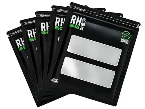 Sweet Decades 1 lb (0.45 kg) Terpene Curing Bags with Humidity Control — 5 Pack, 14" x 18.5" x 6" Gusseted, Heat Sealable thumbnail 2